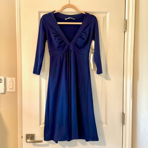 NWT Susana Monaco Navy Blue Dress Size Medium - Picture 1 of 10